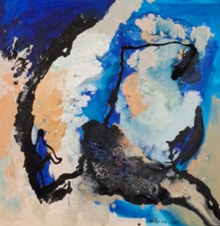 Acryl op doek, Maya Wildevuur, Abstract, 2001